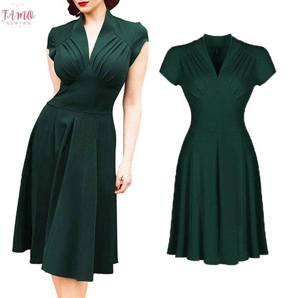 

womens vintage dress 50s 60s rockabilly pinup housewife party summer swing tea elegant dresses formal gown, Black;gray