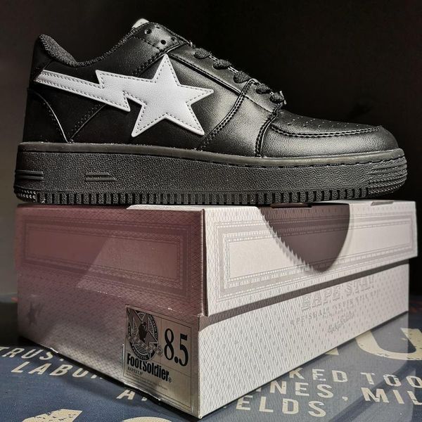 

footsoldier bapesta shoes mans womans casual shoes a20, Black