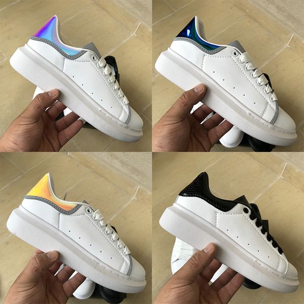 

2020 3m reflective platform fashion luxury designer women shoes men plate-forme triple black white velvet snake skin booties chaussures