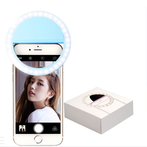

ring usb selfie charge led light for i-phone supplementary lighting selfie enhancing fill light for phones