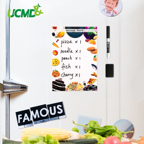 

magnetic a5 pattern whiteboard refrigerator sticker removable erase writing cooking planner menu magnetic board for kitchen