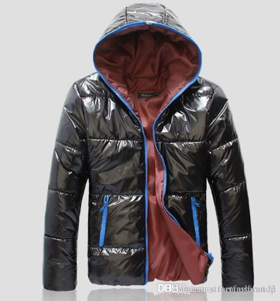 

толстые mens зимы конструктора теплые куртки с капюшоном с длинным рукавом homme одежда мода стиль охладить беговая повседневная одежда, Black;brown
