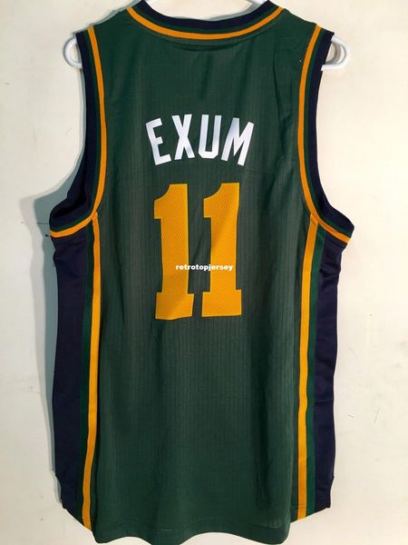 

ncaa retro ad 2015-16 jersey #11 dante exum green mens stitched vintage sleeveless vest jerseys, Black;blue