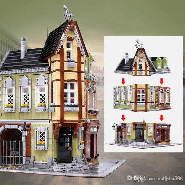 

zhegao ql0919 3474pcs создатель стри смотреть серии мс угол, торговый центр строительные блоки кирпичи игрушки дети подарки