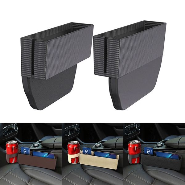 

car seat crevice gaps storage box abs plastic auto for pockets organizers drink holder