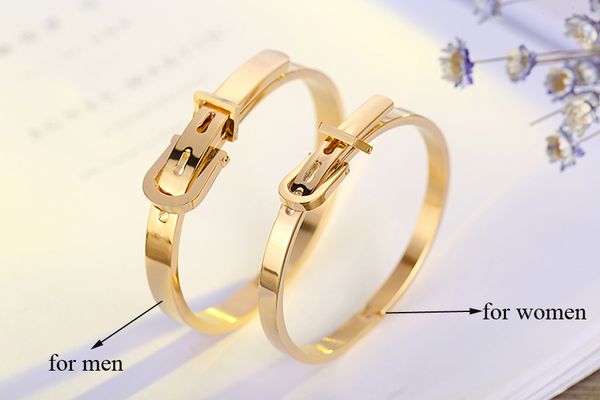 

пояс мода из нержавеющей стали пряжка banglesbracelets openable rose / золото / серебро цвет женщины марка ювелирных изделий верхнего качест, Black