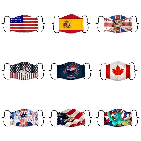

designer active protective masks boys girls cartoon mouth face masks breathable earloop washable reusable cotton mask hous #248