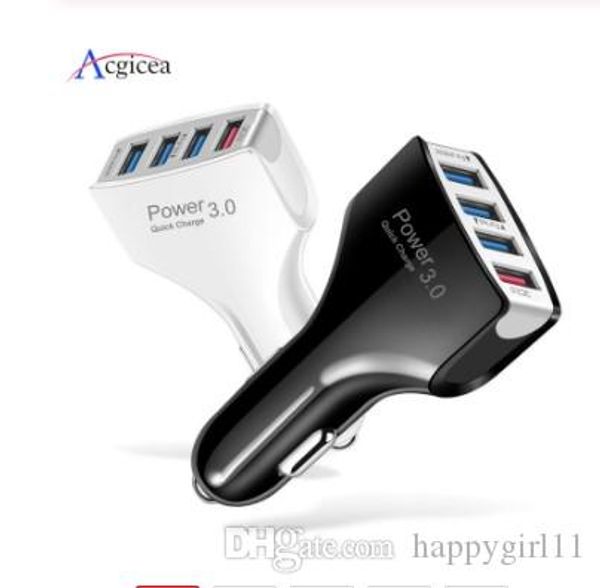 

4 порта usb автомобильное зарядное устройство быстрой зарядки 3,0 телефон автомобильное зарядное устройство быстрой зарядки автомобилей порт