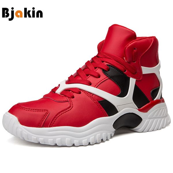 

bjakin plus size 45 running shoes for men high ankle sports man sneakers red walking boots zapatillas hombre deportiva