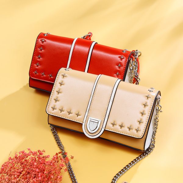 

new designer luxury handbags purses women's leather bow saddle bag star same leather cowhide shoulder slung semicircular bag 8029