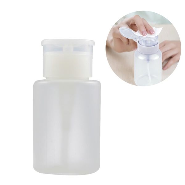 

nail polish remover 1pc plastics push down empty pump dispenser alcohol clear bottle 120ml