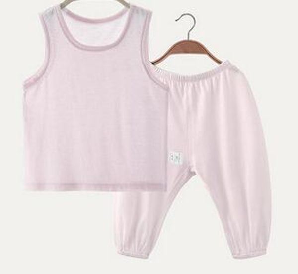 

2018 новый стиль дети жилет брюки костюм мода девушка и мальчик белый розовый светло-голубой простота стиль лето тонкий раздел хлопок одежда костюм