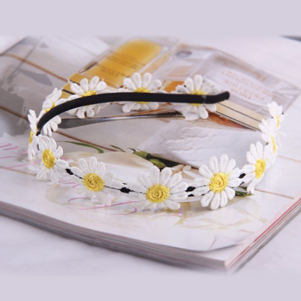 Nuovo designer Small Chrysanthemum Banda per capelli per ragazze Accessori per capelli per capelli Accesso ad abito principessa Fiore Bianco Daisy