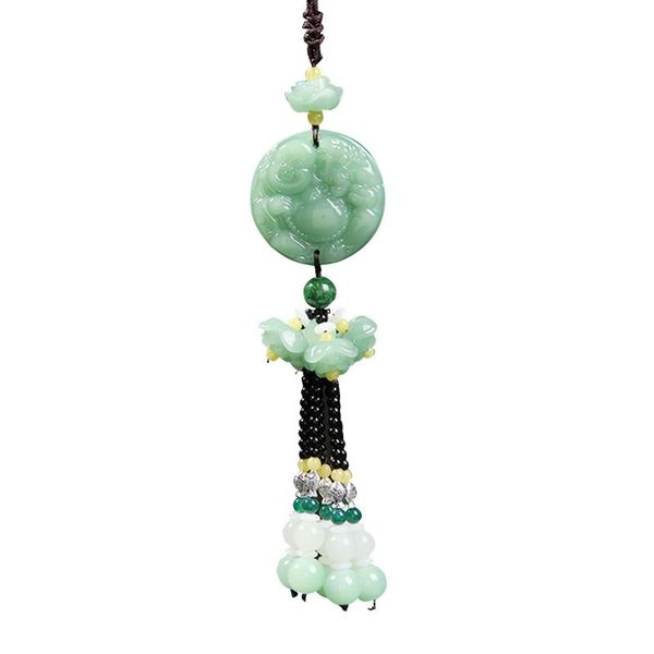 

1pcs jade gourd pendant glass decorative attractive reusable car hanging pendants car ornaments for styling supplies