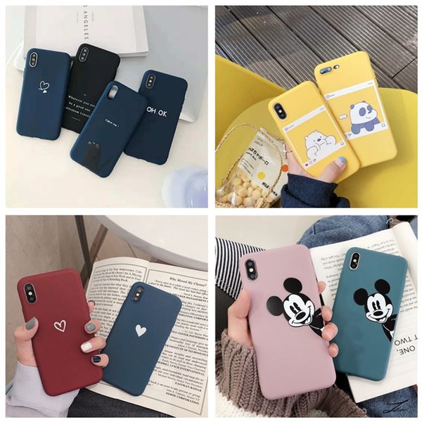 

love heart letter print phone case for iphone xs max xr x 8 7 6 6s plus 5 luxury soft matte silicon back cover for iphone 7plus