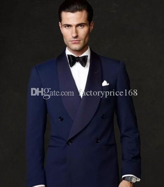 

popular double-breasted groomsmen shawl lapel (jacket+pants+tie) groom tuxedos groomsmen man suit mens wedding suits bridegroom a231, Black;gray