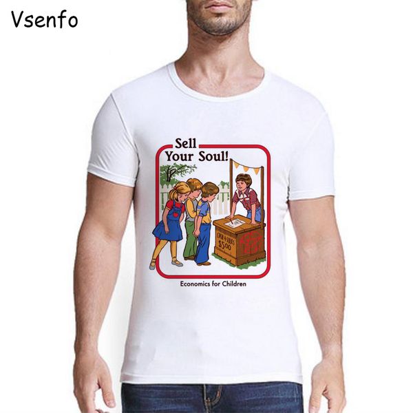 

men t shirt sell your soul retro t shirt steven rhodes ofunny shirts summer o neck short sleeve poleras hombre, White;black