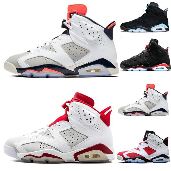 

6 carmine basketball shoes classic 6s unc men's designer trainer sport sneaker infrared low chrome women men oreo alternate oreo black