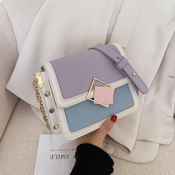 

chain pu leather crossbody bags for women 2020 small shoulder messenger bag special lock design female travel handbags