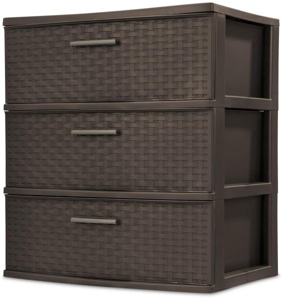 

3-ящичная широкая плетеная башня, эспрессо