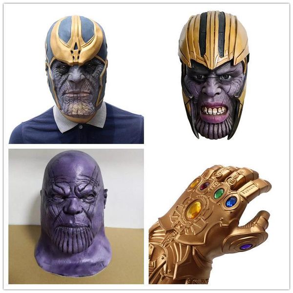 

deluxe thanos mask infinity gauntlet infinity war gloves helmet cosplay thanos masks halloween party collection props