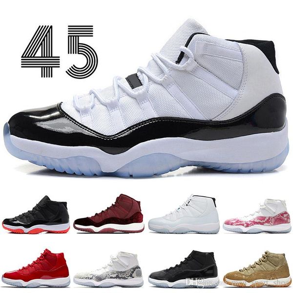 

new 11s snakeskin pink white mens basketball shoes high 72-10 midnight navy gym red win like 96 women men sport athletic designer sneakers