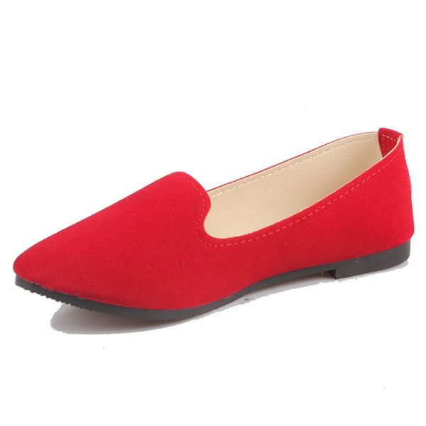 

plus size summer shoes women flats loafers women shoes spring ballet flats candy color summer pointed toe boat, Black
