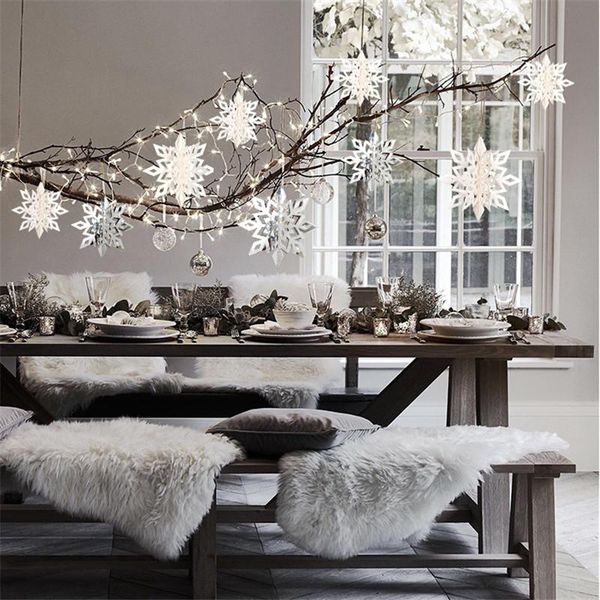 

3d snowflake paper carving for christmas decoration delicate party decoration christmas tree snowflake decorations fa3277