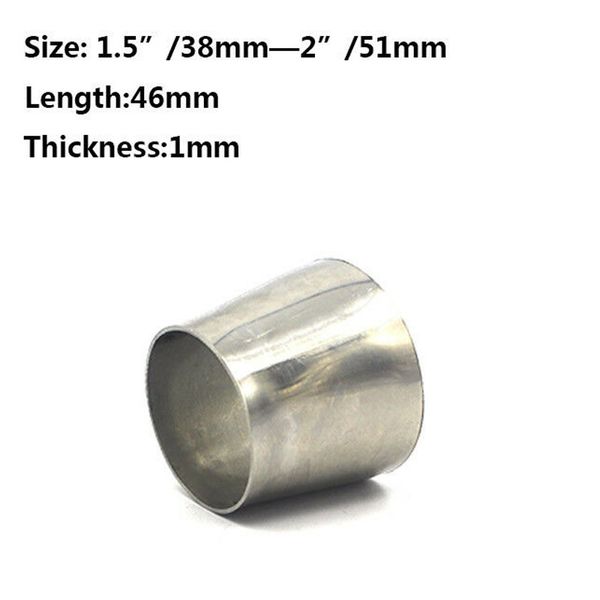 

1pc car automobile exhaust pipe reducer adapter 38mm-80mm 304 stainless steel welding exhaust pipe adapter multiple size