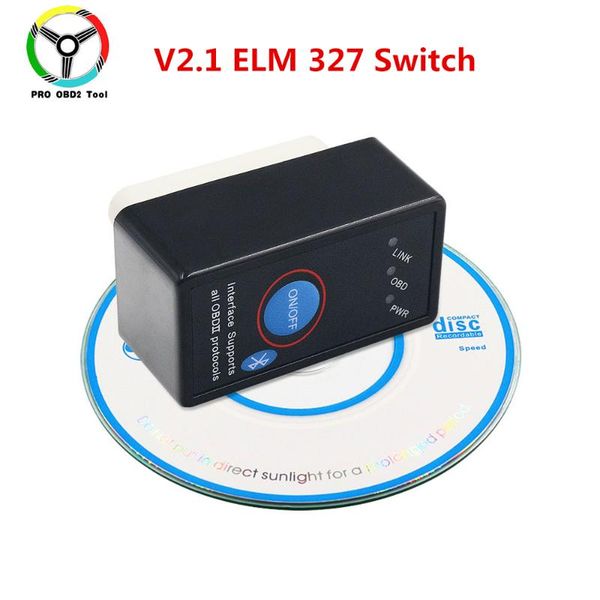 

elm 327 switch v2.1 bluetooth code reader obd2 can-bus obdii protocols diagnostic tool super mini elm327 2.1 car scanner