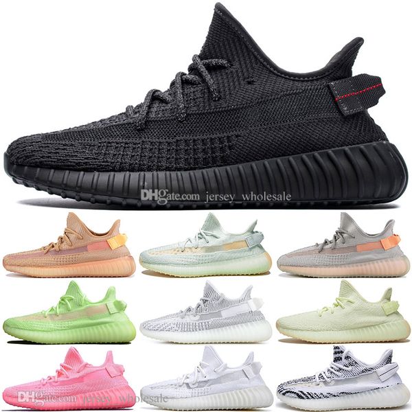 

in stock kanye west clay v2 static reflective gid glow in the dark mens running shoes hyperspace true form women men sport designer sneakers