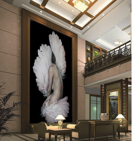 

пользовательские любой размер 3d обои hd голова животного полуголая красота крытый крыльцо фон украшения стены фреска обои