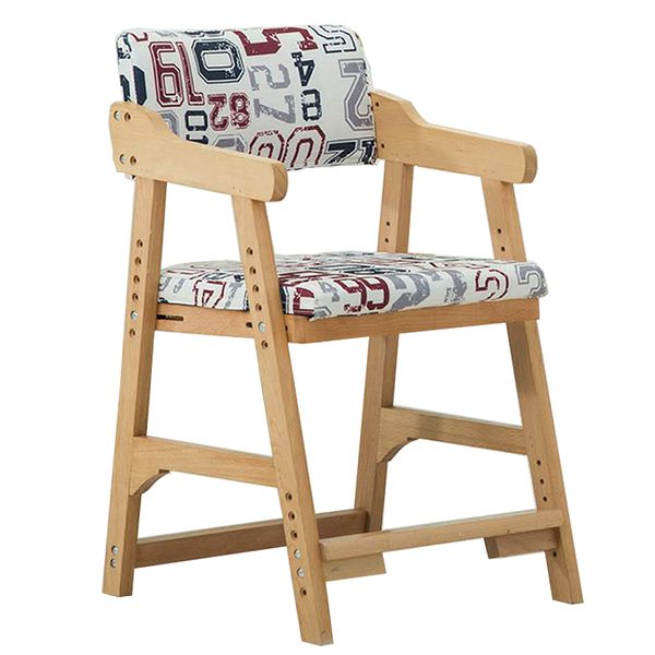 

solid wood children's backrest chair adjustable writing chair lift home student study desk stool