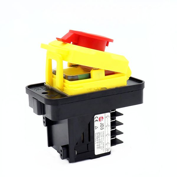 Freeshipping JD3 230V/400V 8/10 Pins 16/12A Elektromagnetischer Schalter Ein Aus Druckschalter für industrielle Werkzeugmaschinenausrüstung