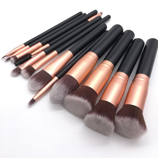 

древесины высокого качества 12pcs макияж кисти set пудра румяна face brush lip тени для век бровь eyeliner ресниц кисть для макияжа кисть кр