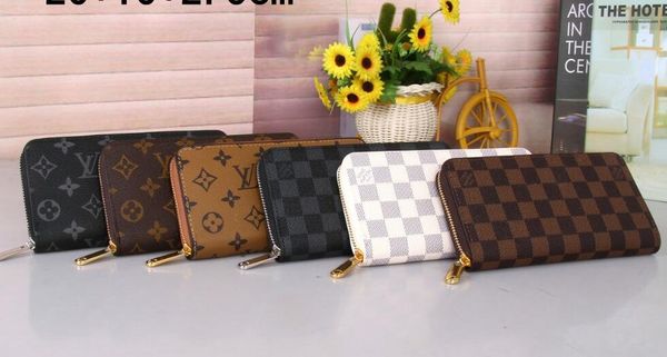 

wholesale red bottoms lady abd louis vuitton long wallet multicolor coin purse card holder original d3 women classic zipper pocket