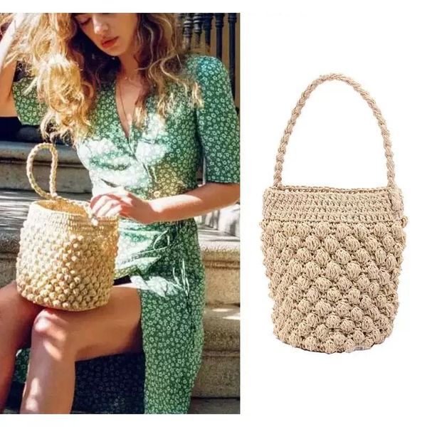 

beach straw bags for women travel handbags summer rattan shoulder bags handmade knitted travel big sea totes bag 2019 fashion