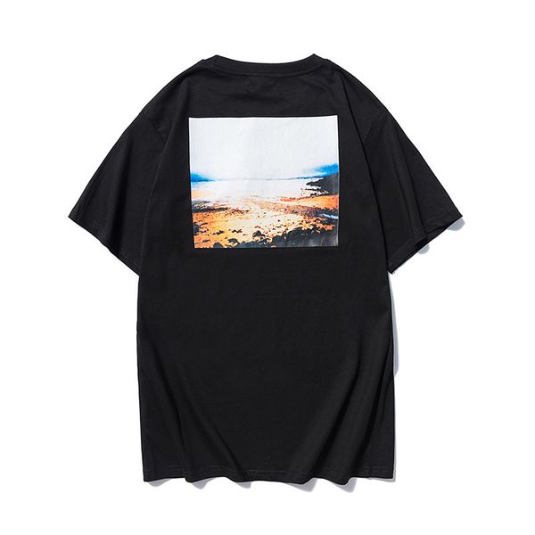 

a short sleeve t-shirt for popular logo stars, White;black