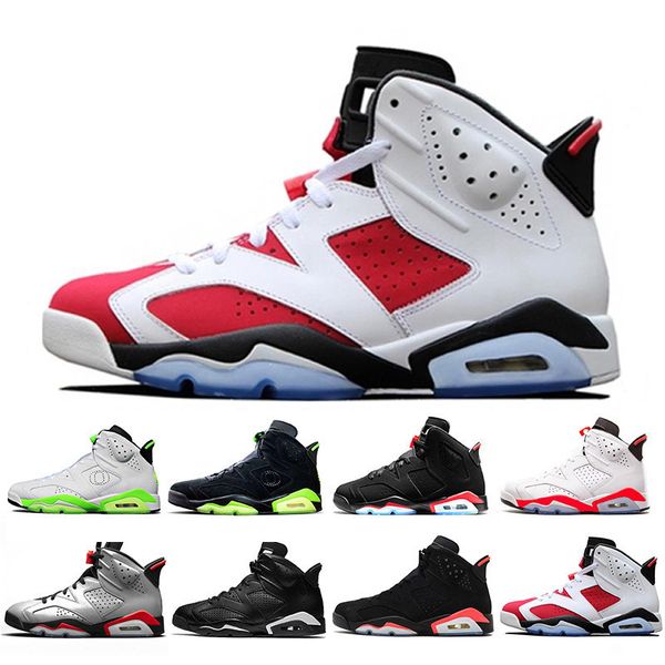 

2019 6 6s red white mens basketball shoes gray green infrared unc maroon black cat carmine sports trainers designer sneakers size 13