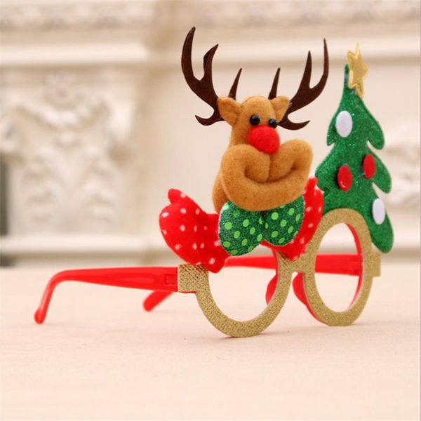 

christmas decorations for home decor new year glasses gifts for children santa claus deer snowman christmas ornaments cosplay, Silver