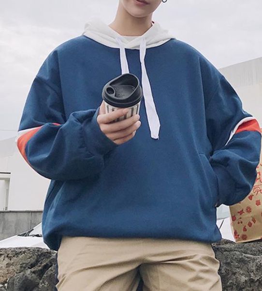 

2019 fashion harajuku oversized winter hoodie men women long sleeve patch sweatshirts coat korean loose sweatshirt, Black