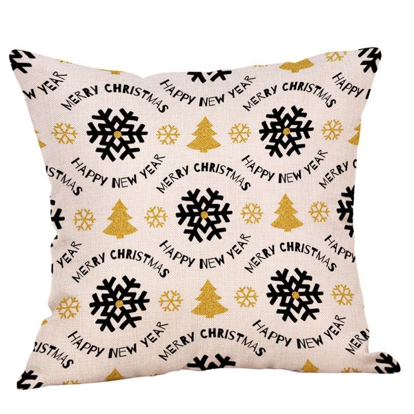 

christmas pillow case glitter cotton linen sofa throw cushion cover home decor