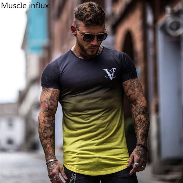 

new clothing fashion t shirt men compression breathable mens short sleeve fitness t-shirt gyms tee tight casual top, White;black