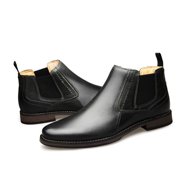 

men designer shoes casual shoes classic men boots trainers sports sneakers luxury genuine leather loafers business dancing party shoes, Black