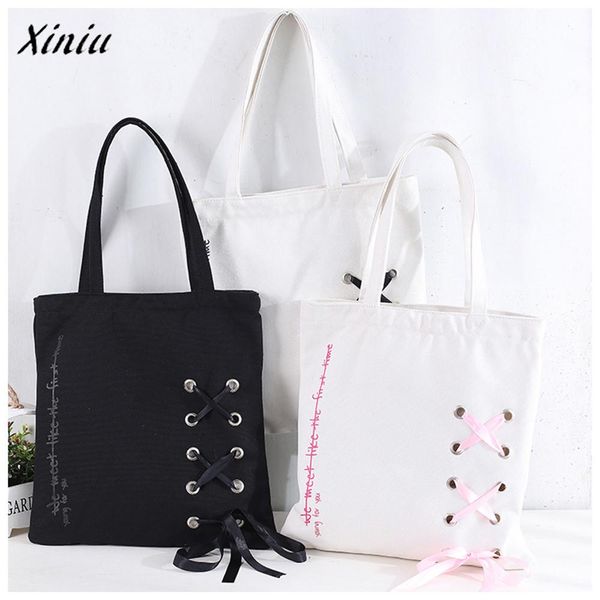

xiniu women's messenger bags vintage leisure drawstring shoulder bag women canvas bag casual clutch bolsas female pouch