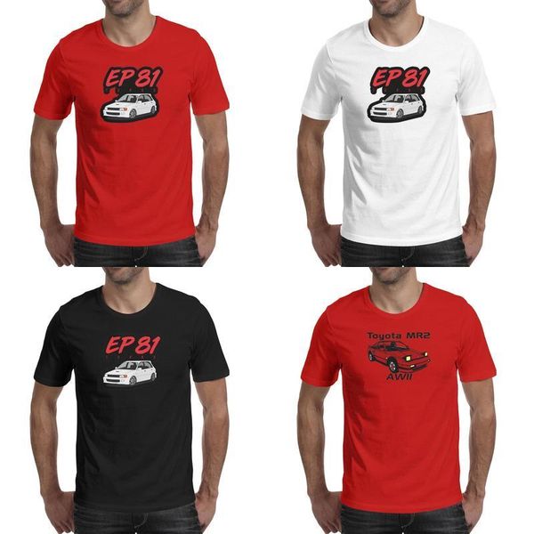 

mens to-yota ep81 fashion t shirt design sport cotton shirts novelty short sleeve tees mr2 aw11 gt86 land cruiser, White;black