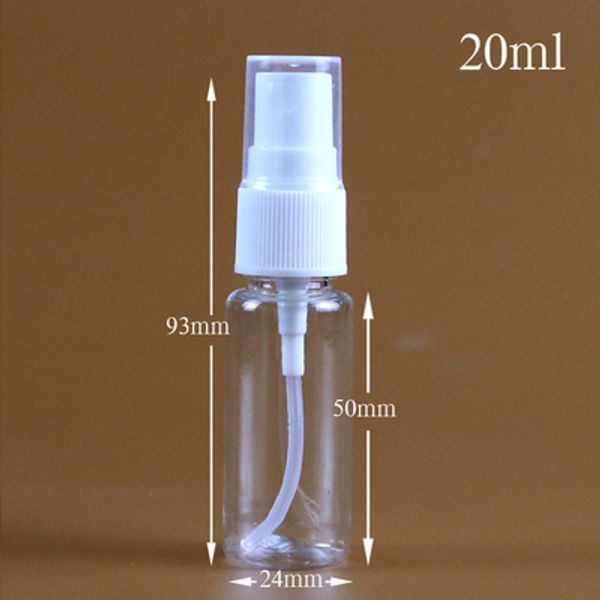 

empty 20ml pet atomizer(0.66oz, less than 1oz) clear plastic fine mist spray bottle for cleaning, travel, essential oils, perfume