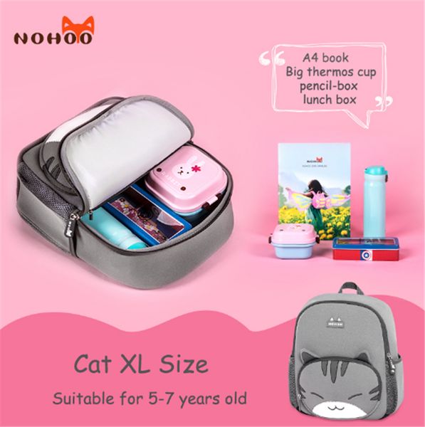 

nohoo kid bag girls boys 3d cartoon waterproof backpack large capacity 3-12 years old mochila sac a dos enfant new