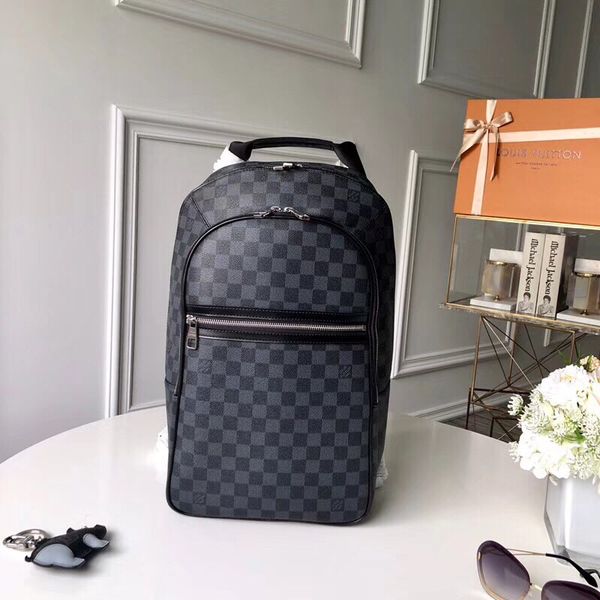 

qaulity n58024 26..45..17cm france designer fashion backpack shoulder bag handbags bag silk lining with dust bag package ng, Silver