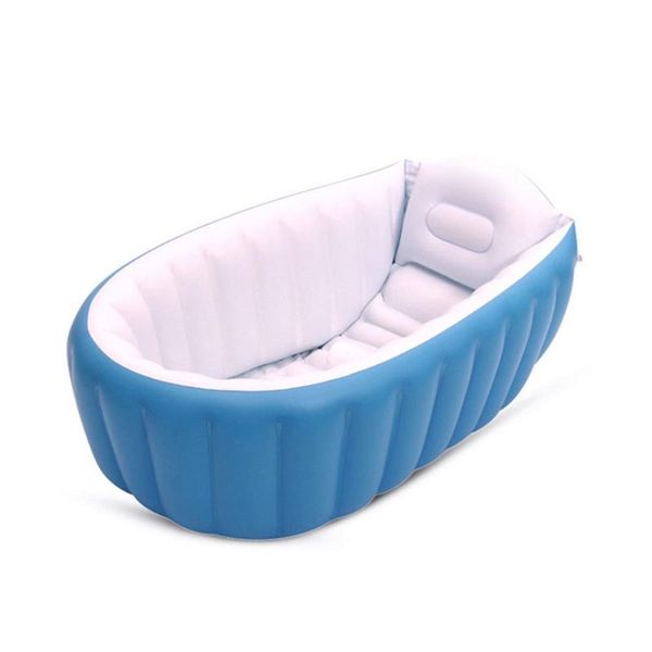 

portable baby bathtub folding inflatable bath tub cushion piscina with air pump indoor children play swimming pool piscine
